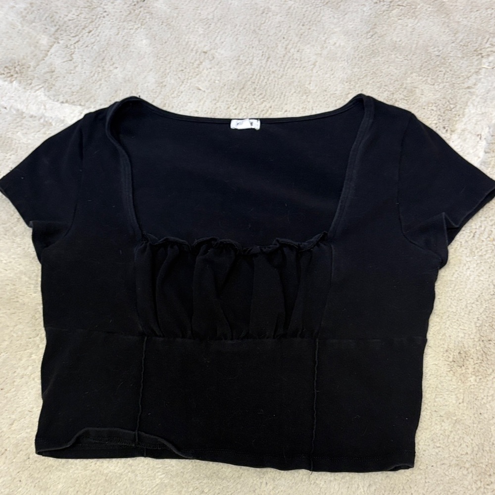 Garage Black Crop Top